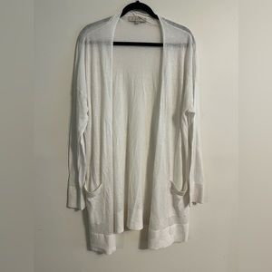 Loft lightweight cardigan in white